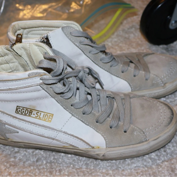Golden Goose Slide Zip Leather High-Top Sneakers - Picture 3 of 6